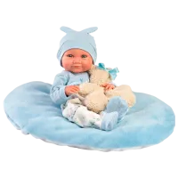 Кукла Llorens Nico Cojín Azul y Osito 73807 малыш/ 3+