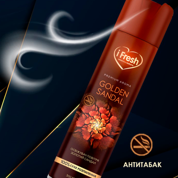 Odorizant de aer iFresh Golden Sandal 300 ml photo 2 Odorizant de aer iFresh Golden Sandal 300 ml photo 2