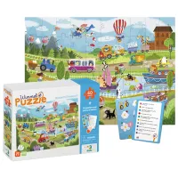 Puzzle 2D DoDo Wimel Puzzle Wonderful Transport 3+/ Numărul de piese: 60