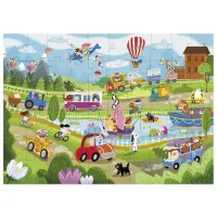 Puzzle 2D DoDo Wimel Puzzle Wonderful Transport 3+/ Numărul de piese: 60 photo 3