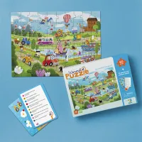 Puzzle 2D DoDo Wimel Puzzle Wonderful Transport 3+/ Numărul de piese: 60 photo 5