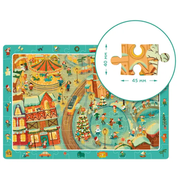 Puzzle 2D DoDo Iarna în oraș 5+/ Numărul de piese: 80 photo 3 Puzzle 2D DoDo Iarna în oraș 5+/ Numărul de piese: 80 photo 3
