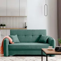 Canapea Eltap Laine Poco 100 (5645799) Stofă/ Light green