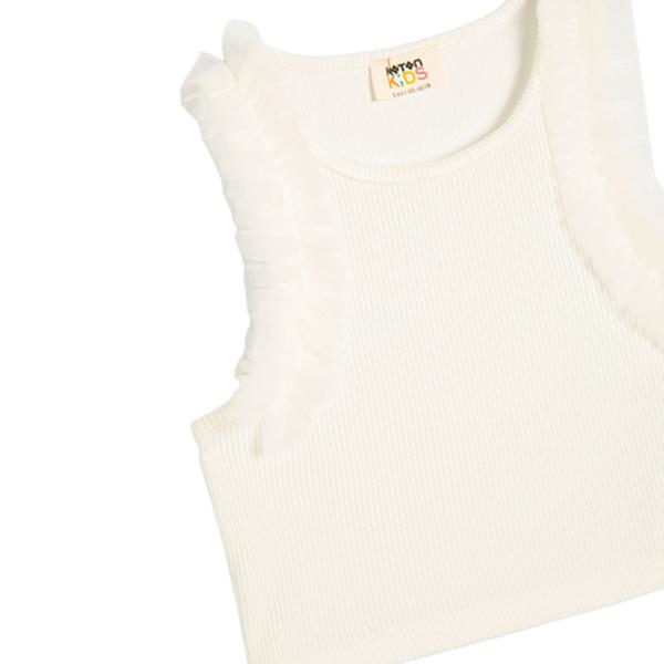 Maiou pentru fetiţe Koton 4SKG30012AK White/ 9 - 10 ani photo 3 Maiou pentru fetiţe Koton 4SKG30012AK White/ 9 - 10 ani photo 3