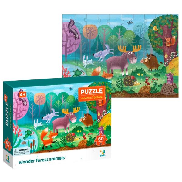 Puzzle 2D DoDo Animale minunate din pădure 4+/ Numărul de piese: 60 photo 3 Puzzle 2D DoDo Animale minunate din pădure 4+/ Numărul de piese: 60 photo 3