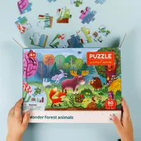 Puzzle 2D DoDo Animale minunate din pădure 4+/ Numărul de piese: 60 photo 4