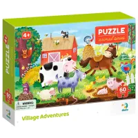 Puzzle 2D DoDo Aventuri în sat 4+/ Numărul de piese: 60 photo 3