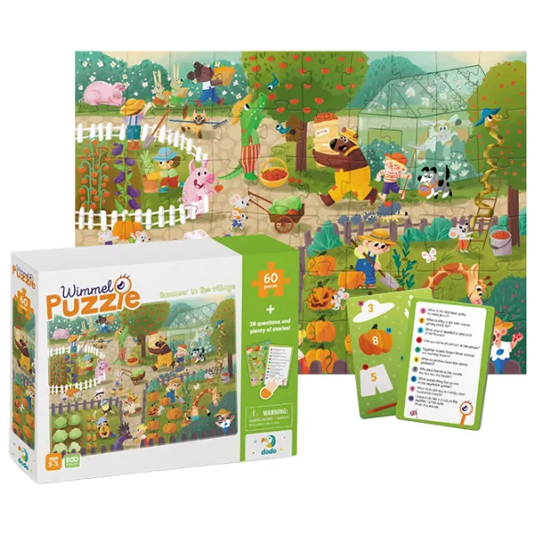 Puzzle 2D DoDo Wimmel Puzzle Vara în sat 3+/ Numărul de piese: 60 photo 1 Puzzle 2D DoDo Wimmel Puzzle Vara în sat 3+/ Numărul de piese: 60 photo 1
