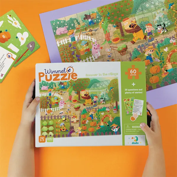 Puzzle 2D DoDo Wimmel Puzzle Vara în sat 3+/ Numărul de piese: 60 photo 6 Puzzle 2D DoDo Wimmel Puzzle Vara în sat 3+/ Numărul de piese: 60 photo 6