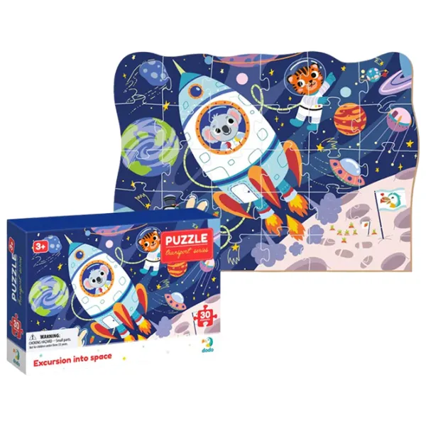 Пазл 2D DoDo Космическое путешествие 3+/ Количество деталей: 30 photo 1