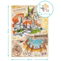 Puzzle 2D DoDo Școala Hogwarts și terenul de Quidditch 8+/ Numărul de piese: 450 photo 4