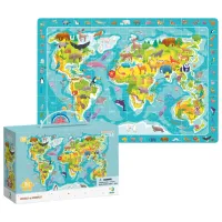 Puzzle 2D DoDo Lumea animalelor 5+/ Numărul de piese: 80