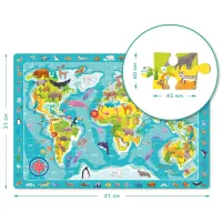 Puzzle 2D DoDo Lumea animalelor 5+/ Numărul de piese: 80 photo 2