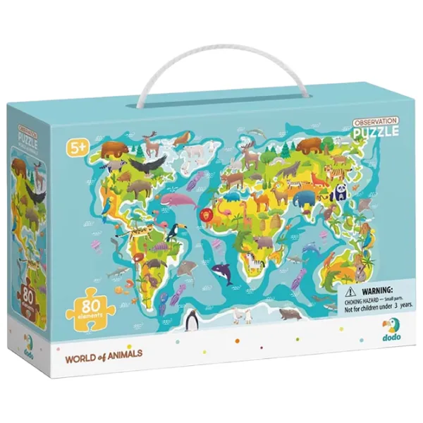 Puzzle 2D DoDo Lumea animalelor 5+/ Numărul de piese: 80 photo 3 Puzzle 2D DoDo Lumea animalelor 5+/ Numărul de piese: 80 photo 3