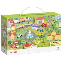 Puzzle 2D DoDo Viața în oraș 5+/ Numărul de piese: 80 photo 3