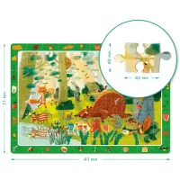 Puzzle 2D DoDo Pădure de basm 5+/ Numărul de piese: 80 photo 2