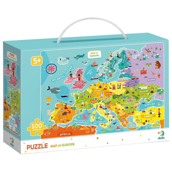 Puzzle 2D DoDo Harta Europei 5+/ Numărul de piese: 100 photo 3 Puzzle 2D DoDo Harta Europei 5+/ Numărul de piese: 100 photo 3
