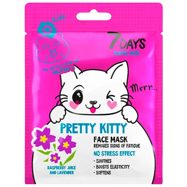 Медицинская маска 7DAYS PRETTY KITTY Маска/ Все типы photo 1
