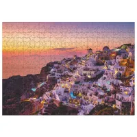 Puzzle 2D DoDo Satul Oia, Grecia 8+/ Numărul de piese: 500 photo 2