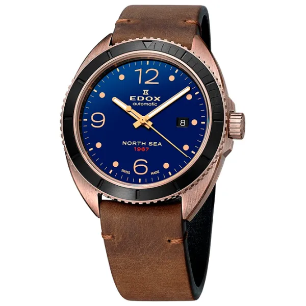 Ceas de mână pentru bărbați Edox 80118 BRN BU1 Mecanic/ 43 mm photo 1 Ceas de mână pentru bărbați Edox 80118 BRN BU1 Mecanic/ 43 mm photo 1