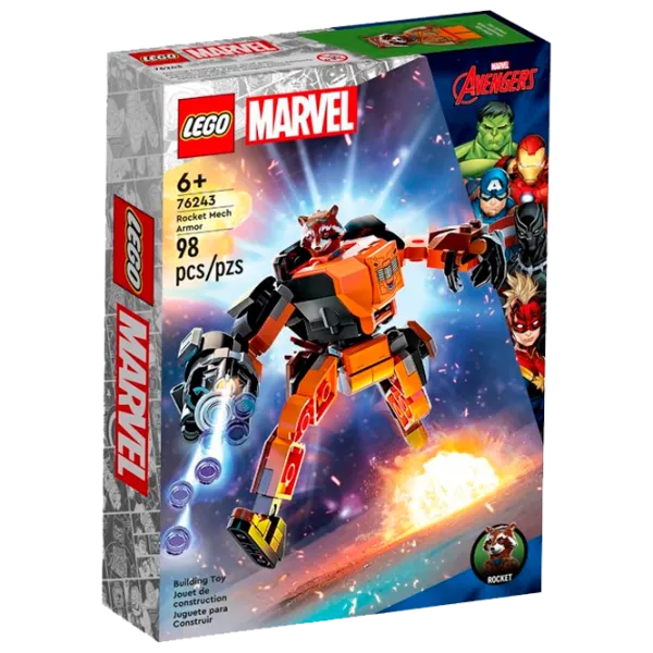 Constructor LEGO Rocket Mech Armor Personaj de film/ Multicolor photo 1 Constructor LEGO Rocket Mech Armor Personaj de film/ Multicolor photo 1