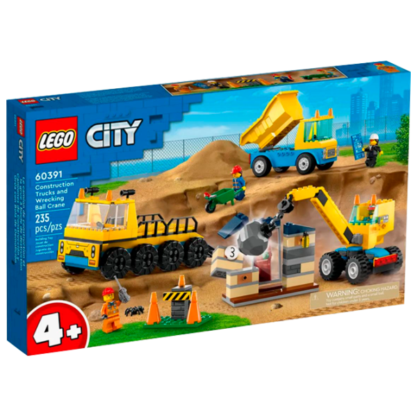 Constructor LEGO Construction Trucks and Wrecking Ball Crane Сonstrucție/ Multicolor photo 1