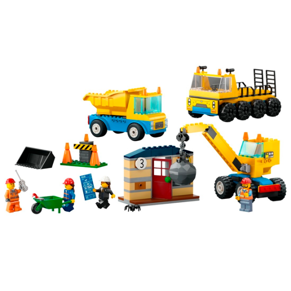 Constructor LEGO Construction Trucks and Wrecking Ball Crane Сonstrucție/ Multicolor photo 2