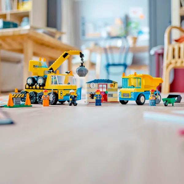 Constructor LEGO Construction Trucks and Wrecking Ball Crane Сonstrucție/ Multicolor photo 13