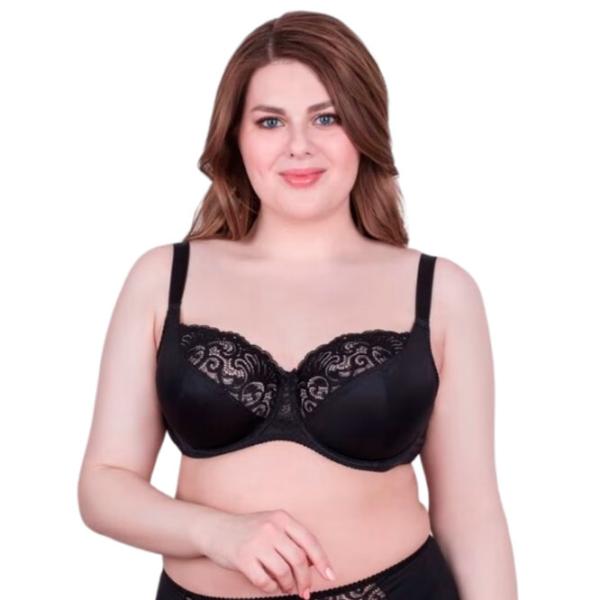Sutien pentru femei Milavitsa 102830 90G/ Black/ Dantelă photo 1