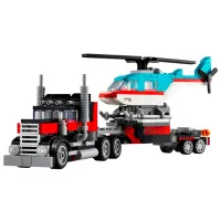 Constructor LEGO Flatbed Truck with Helicopter Transport/ Multicolor photo 2