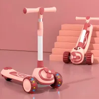 Детский трёхколёсный самокат 4Play Helicopter (00-00754450) 50 кг/ Розовый photo 2