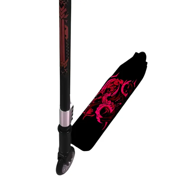 Trotinetă pentru copii cu două roți 4Play Dragon (00-00753912) 100 kg/ Red photo 3