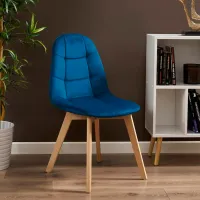 Scaun de bucătărie Jumi Colin CM-796454 Stofă/ Dark Blue Beige photo 6