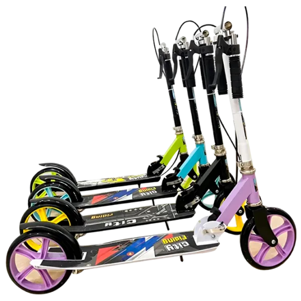 Детский двухколёсный самокат 4Play City Ride (00-00754074) 80 кг/ Желтый photo 1