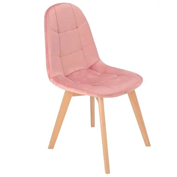 Scaun de bucătărie Jumi Colin CM-996786 Stofă/ Pink Beige photo 1