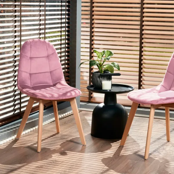 Scaun de bucătărie Jumi Colin CM-996786 Stofă/ Pink Beige photo 7