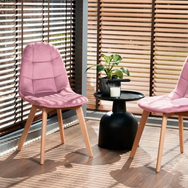Scaun de bucătărie Jumi Colin CM-996786 Stofă/ Pink Beige photo 7