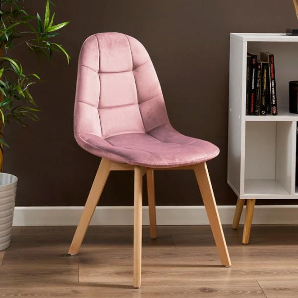 Scaun de bucătărie Jumi Colin CM-996786 Stofă/ Pink Beige photo 8