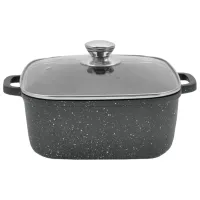 Кастрюля Maestro MR-2424 5.2 л Алюминий/ Черный