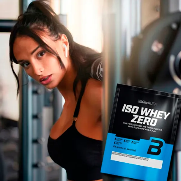 Proteină BioTechUSA Iso Whey Zero 25 g (5999076223954) praf/ Fistic photo 3
