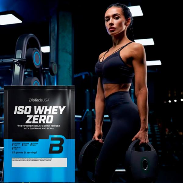 Proteină BioTechUSA Iso Whey Zero 25 g (5999076223954) praf/ Fistic photo 5