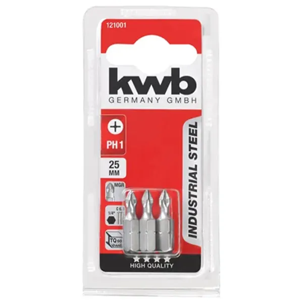 Набор бит KWB K121001 Количество в наборе - 3 photo 1