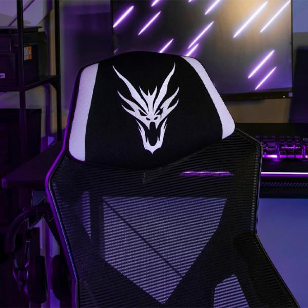 Scaun Gaming Mebel Elite Bing Black White photo 6