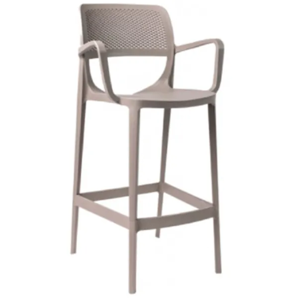 Scaun de bar AG MILA 75450107 MDF/ MDF/ Cappuccino photo 1