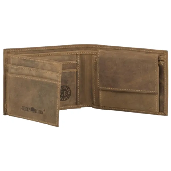 Portmoneu pentru bărbați Green Burry Mini 1799-RFID-25 Piele naturală/ Brown photo 2 Portmoneu pentru bărbați Green Burry Mini 1799-RFID-25 Piele naturală/ Brown photo 2