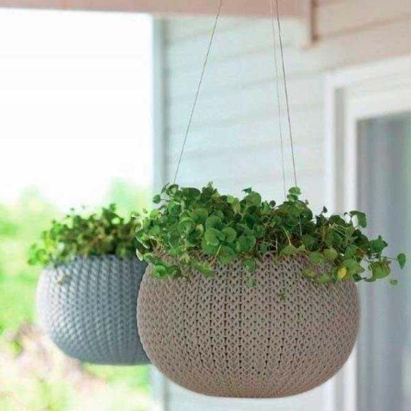 Ghiveci pentru flori Keter Cozy M Hanging Dune Beige/ Plastic/ Pe podea photo 3