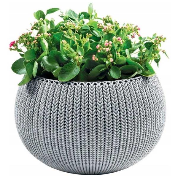 Ghiveci pentru flori Keter Cozy M Hanging Dune Light Gray/ Plastic/ Pe podea photo 2