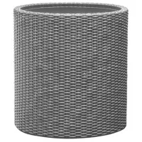 Горшок для цветов Keter Cylinder Planter L Серебристый/ Пластик/ На полу