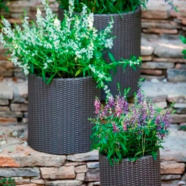 Ghiveci pentru flori Keter Cylinder Planter S Anthracite/ Plastic/ Pe podea photo 2