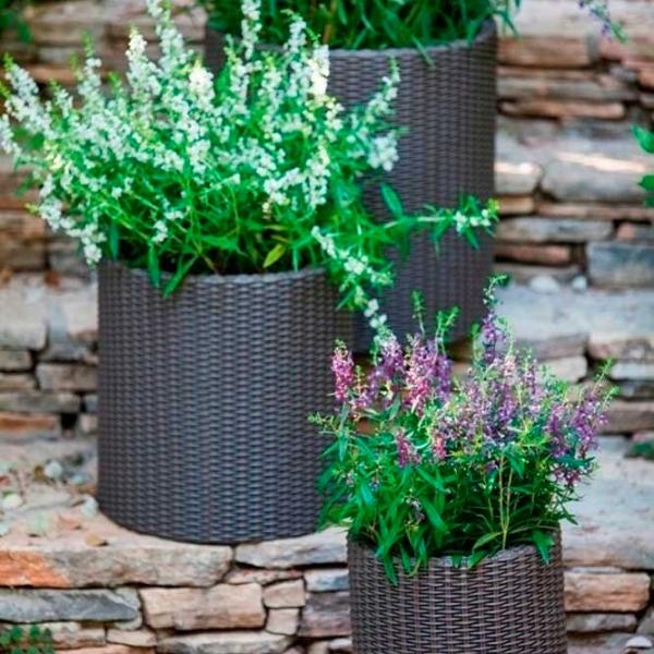Ghiveci pentru flori Keter Cylinder Planter S Anthracite/ Plastic/ Pe podea photo 2